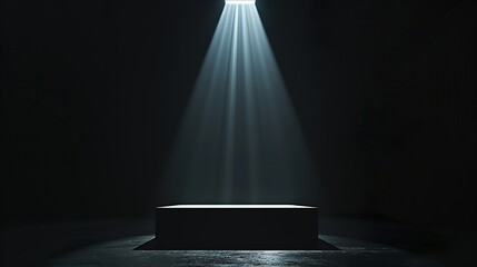 Cinematic spotlight effect on isolated background