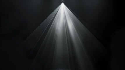 Light effect with beams on isolated setting and background