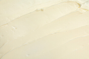 Texture of tasty butter as background, top view