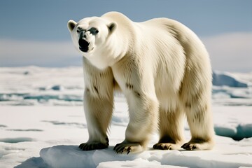 Fototapeta premium Polar bear, Global warming, Climate change