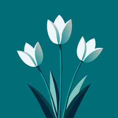 Monochrome Tulips Elegant, Minimalist Vector Art Collection