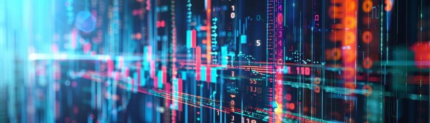 Obraz premium Focus on the intricacies of financial data within a stock or currency market context
