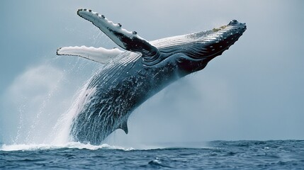 Majestic Humpback Whale Breaching