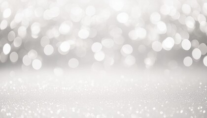 background of abstract glitter lights silver and white de focused