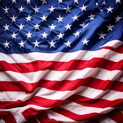 Obraz premium American flag waving in the wind