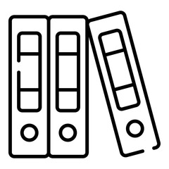Office folders black line icon