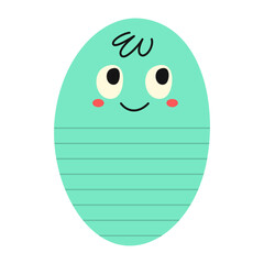 Cute abstract characters. Geometric shape creature emotions. Funny doodle face in abstract shape.