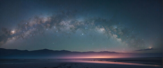 Majestic Milky Way over salt flats