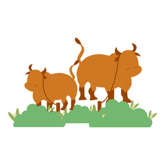 Animal background with grass illustration. Qurban animal for background.