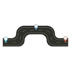 Road map infographic. Business step roadmap vector infographics. Illustration of direction graphic road, chart line track.
