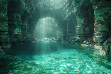 Exploring the caverns of possibility, where dreams echo with the whispers of adventure. Generative Ai.