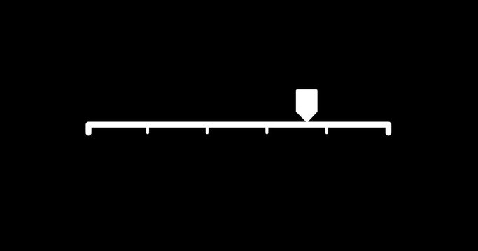 Simple infographic element - timeline icon animation. Timeline concept with seven steps. Can be used for workflow layout, diagram, banner or web design.