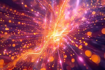 Fototapeta premium abstract algorithmic patterns Quantum computing core 