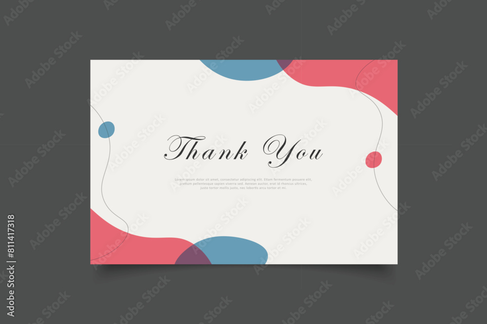 Poster thank you card template minimalist background - Posters