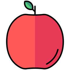 apple lineal multi color icon, related to thanksgiving theme.