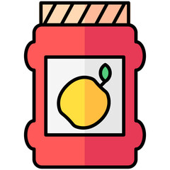 jam lineal multi color icon, related to thanksgiving theme.