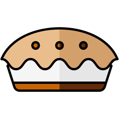 pie lineal multi color icon, related to thanksgiving theme.