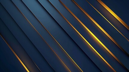 Abstract background with blue and gold lines, a dark blue gradient background.