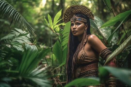 Amazon warrior in the jungle