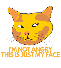 T shirt design  I'm Not Angry  This Is Just My Face