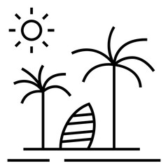 coconut tree icon.vector illustration.