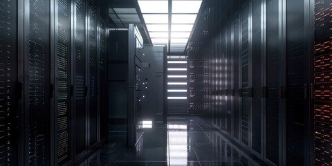 A 3D rendering of a data center
