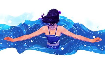 Buoyant Body in Aqua Aerobics: Vibrant Bathing Suits and Accessories