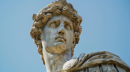 plaster statue of Alexander the Great by day in high resolution