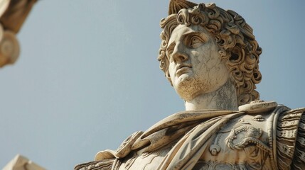 day plaster statue of Alexander the Great in high resolution and high quality. concept statues, plaster