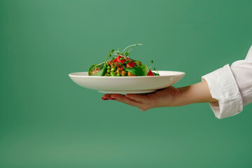 chef holding a plate
