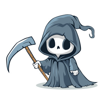 recommend clip art: grim reaper chibi mascot illustration