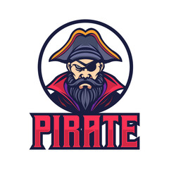 pirate mascot logo cartoon illustration
