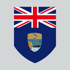 Saint Helena Flag in Shield Shape