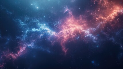 Galaxy Universe Stars Space Digital Art Wallpaper, Radiant Contemporary Abstract Artwork Background, Vibrant Backdrop Concept, Web Graphic Design Banner