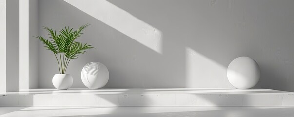 Minimalist Composition Simple shapes and negative space creating a clean and modern aesthetic