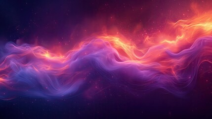 Purple Glow Galaxy Space Digital Art Wallpaper, Radiant Contemporary Abstract Artwork Background, Vibrant Backdrop Concept, Web Graphic Design Banner