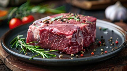 Serving a shoulder loin block on a plate