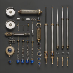 Obraz premium Precision Bead Crafting Set with Modern Threading Techniques: Delicate Designs