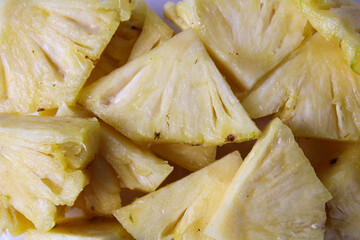 pineapple slice in the plastic box 