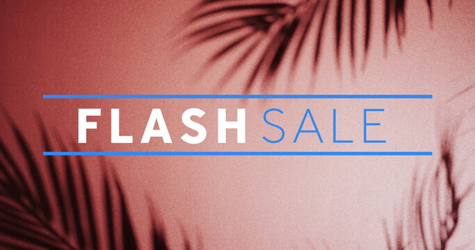 Image of flash sale text over close up of liquid and baubles