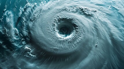 Close-up satellite view of Hurricane Florence's swirling eye, illuminating the sheer force over the Atlantic Ocean, bright lighting