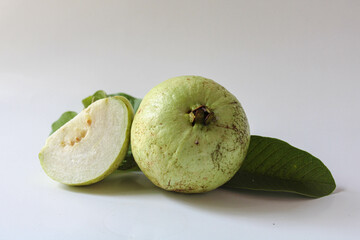 green apple on a white background