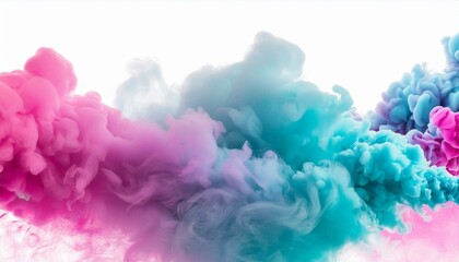 Abstract pink party fog. Isolated blue, teal, purple , aqua smoke cloud or think cloud. 3D special effects fog clouds graphic