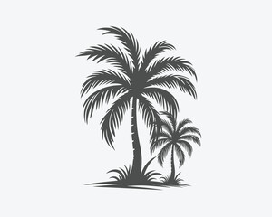 palm tree silhouette vector