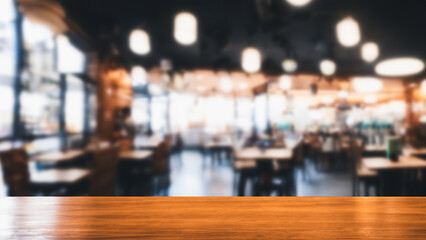 abstract blur coffee shop cafe and restaurant for background. Generative Ai