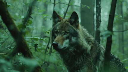 German woodland s wolf