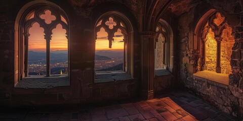 Fototapeta premium A vintage Islamic building with intricate doors and windows, serving as a classic backdrop. Charm and cultural allure in every detail. 🕌🚪✨