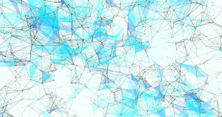 Image of network of connections over white background