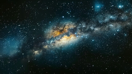 Close-up of the Milky Way galaxy with stars and space in the universe close exposure High quality photo