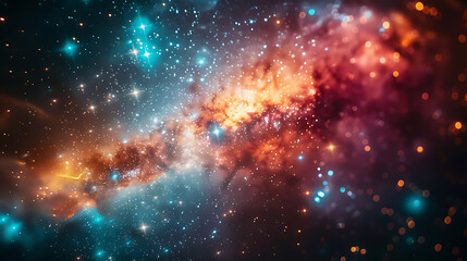Close-up of the Milky Way galaxy with stars and space in the universe close exposure High quality photo